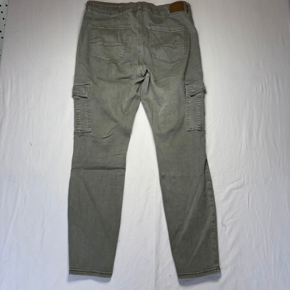 American Eagle Cargo Jeggings Womens 12 32x28 Green Next Level Stretch Hi Rise - Picture 8 of 10